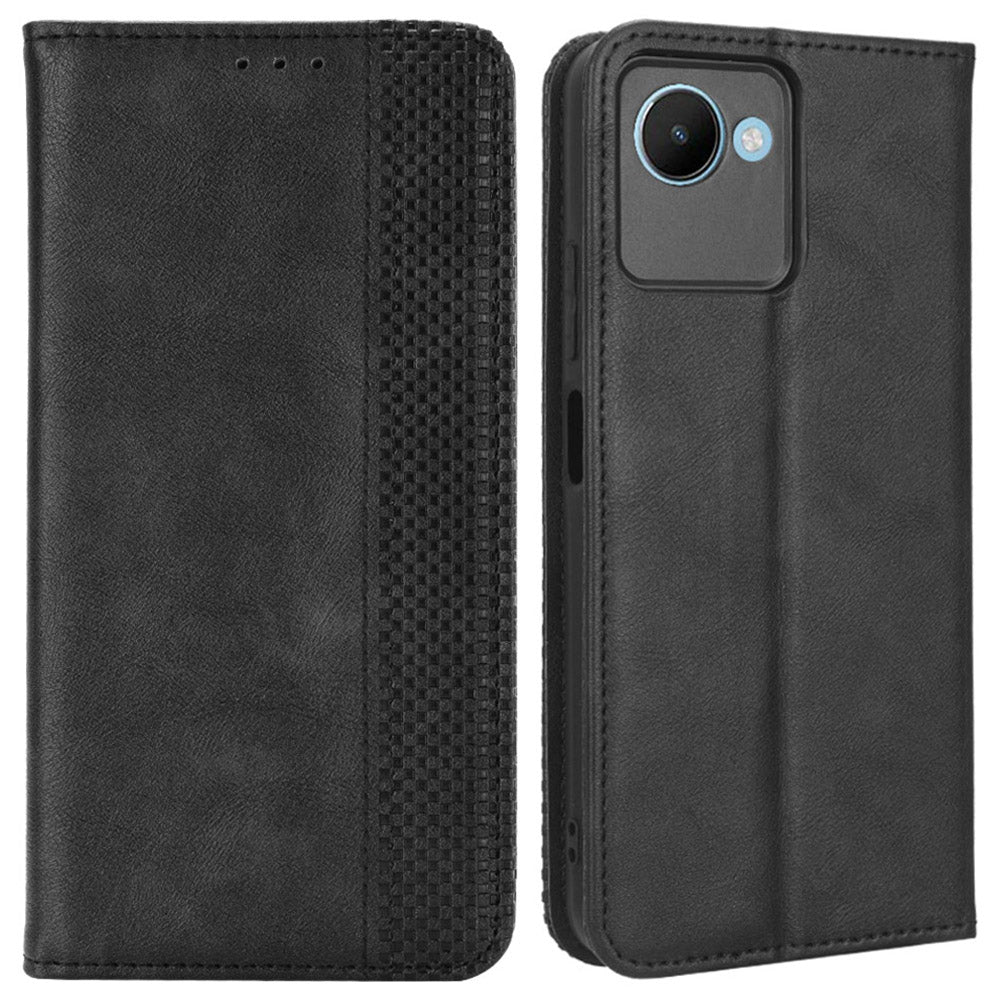 For Realme C30 4G C30s 4G Magnetic Auto Closing Phone Case Hands-free Stand Retro Texture Imprinted Pattern PU Leather Flip Wallet Phone Cover For Realme C30 4G C30s 4G Magnetic Auto Closing Phone Case Hands-free Stand Retro Texture Imprinted Pattern PU Leather Flip Wallet Phone Cover